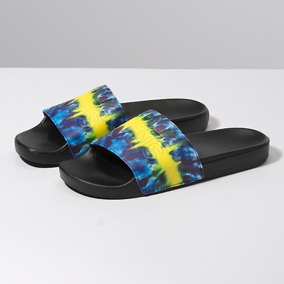 NEW Vans Tie Dye Black Slides Sandals - Picture 4 of 5